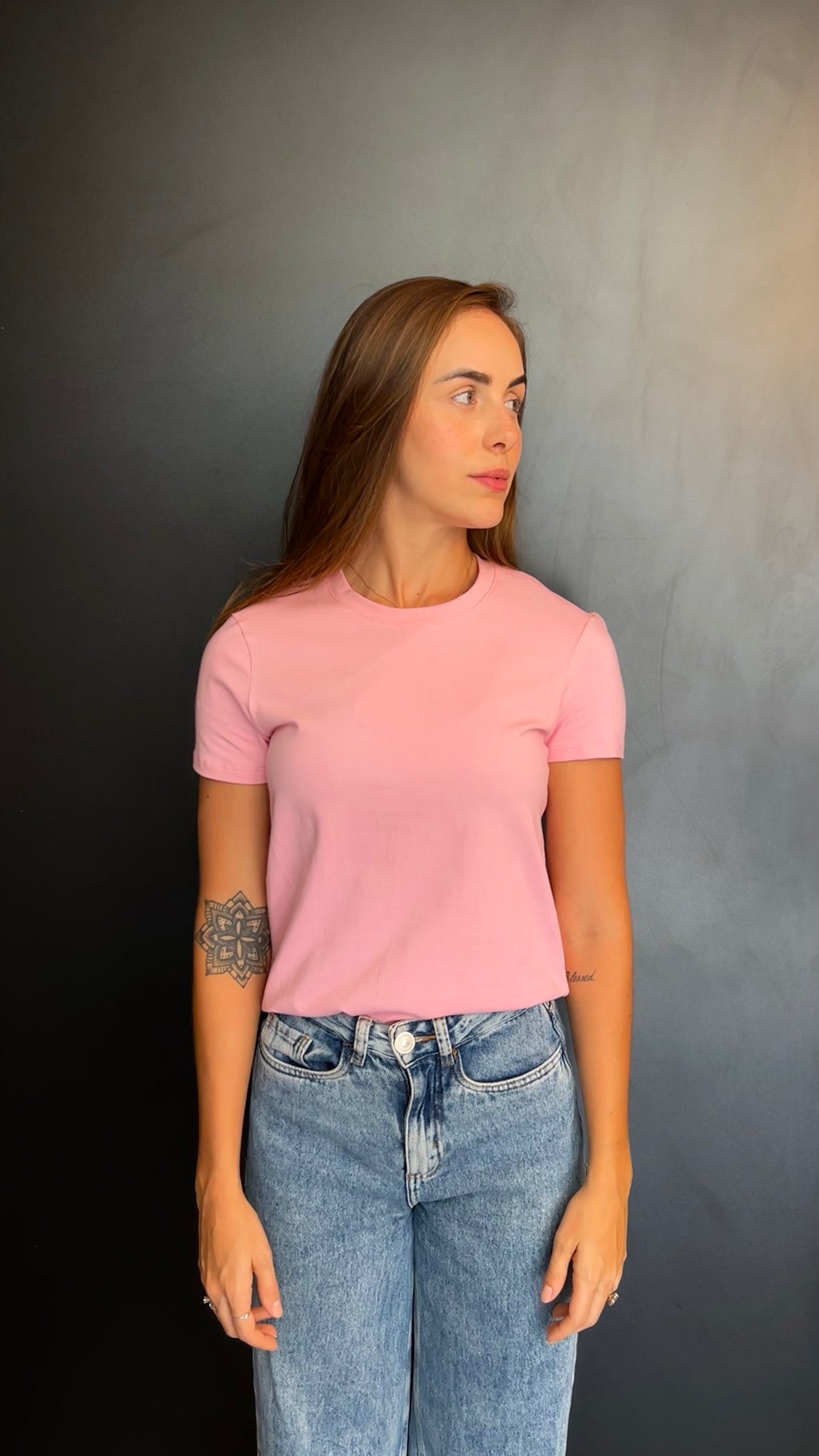CAMISETA GELLERT FEMININA ROSA - GOLA O