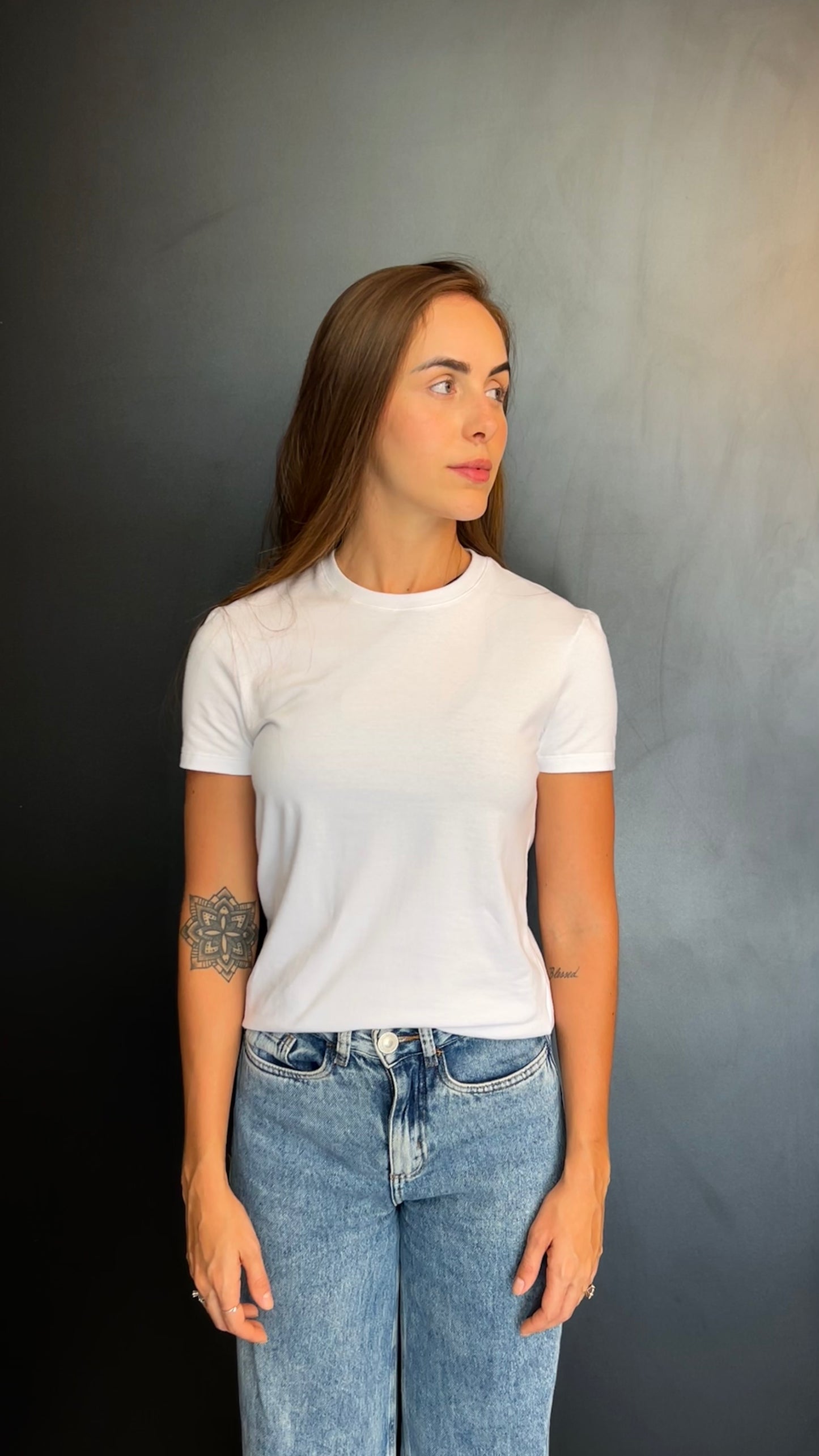 CAMISETA GELLERT FEMININA BRANCA - GOLA O