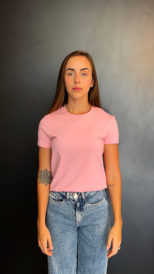 CAMISETA GELLERT FEMININA ROSA - GOLA O